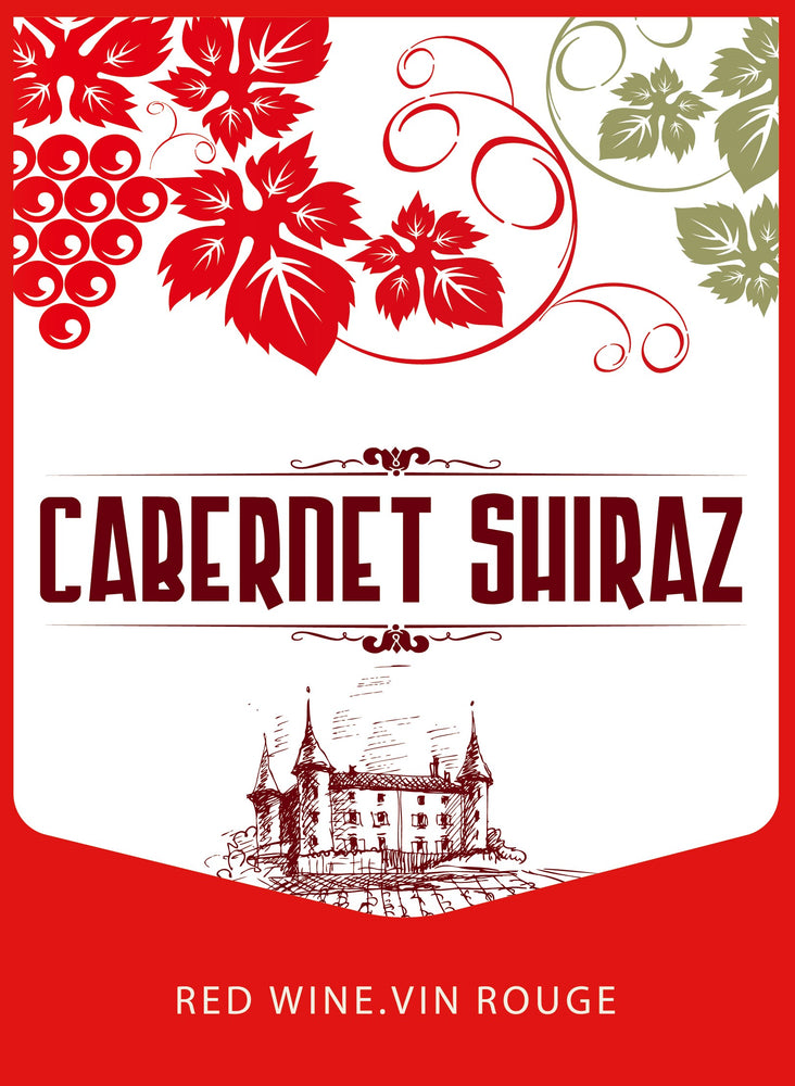 Étiquettes pour bouteilles Cabernet Shiraz