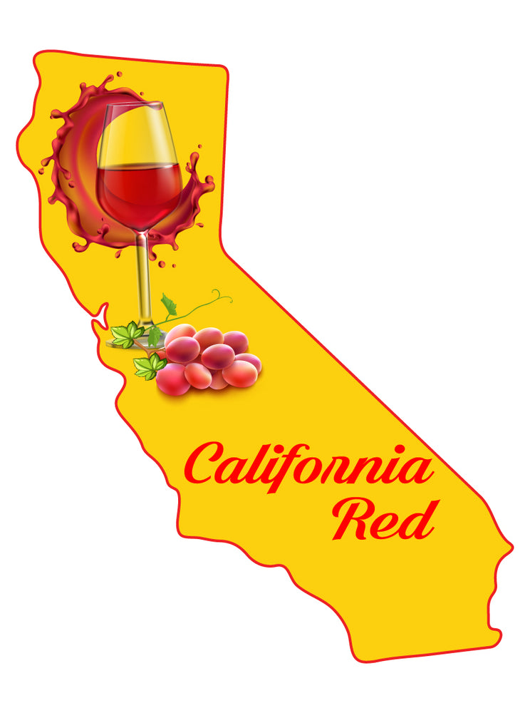 Étiquettes pour bouteilles California rouge